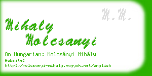 mihaly molcsanyi business card