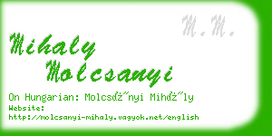 mihaly molcsanyi business card